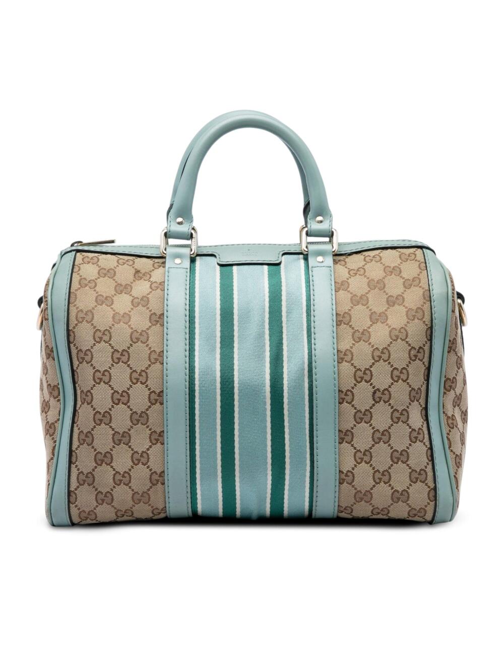 Gucci Vintage Web Boston Bag Gg Canvas #341351G11B